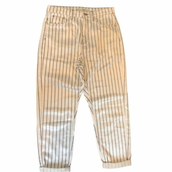 Topshop Striped Mom jeans Size 28 - Picture 2 of 9